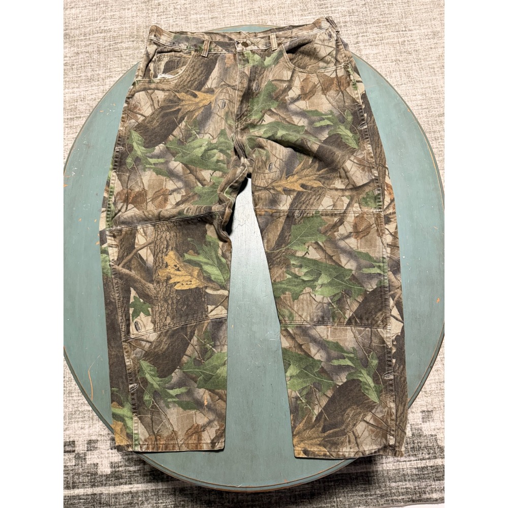 Y2K/VTG Wrangler Authentics Mens Camo Double Knee Pants 38x30 RealTree Style